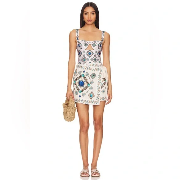 NWT Agua Bendita Citrino Platero Gemstone One Piece Swimsuit - Picture 5 of 12